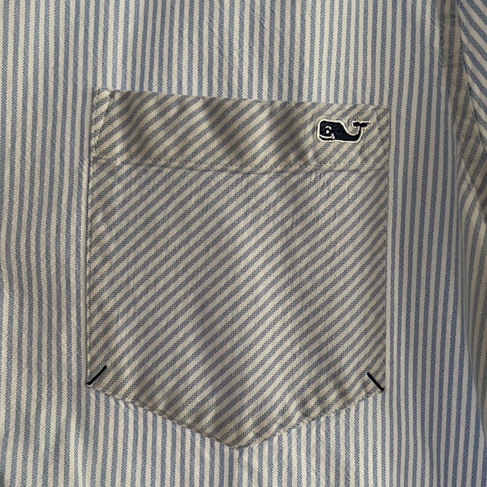 Vineyard Vines Blue Striped Button Down Shirt - Picture 2 of 7